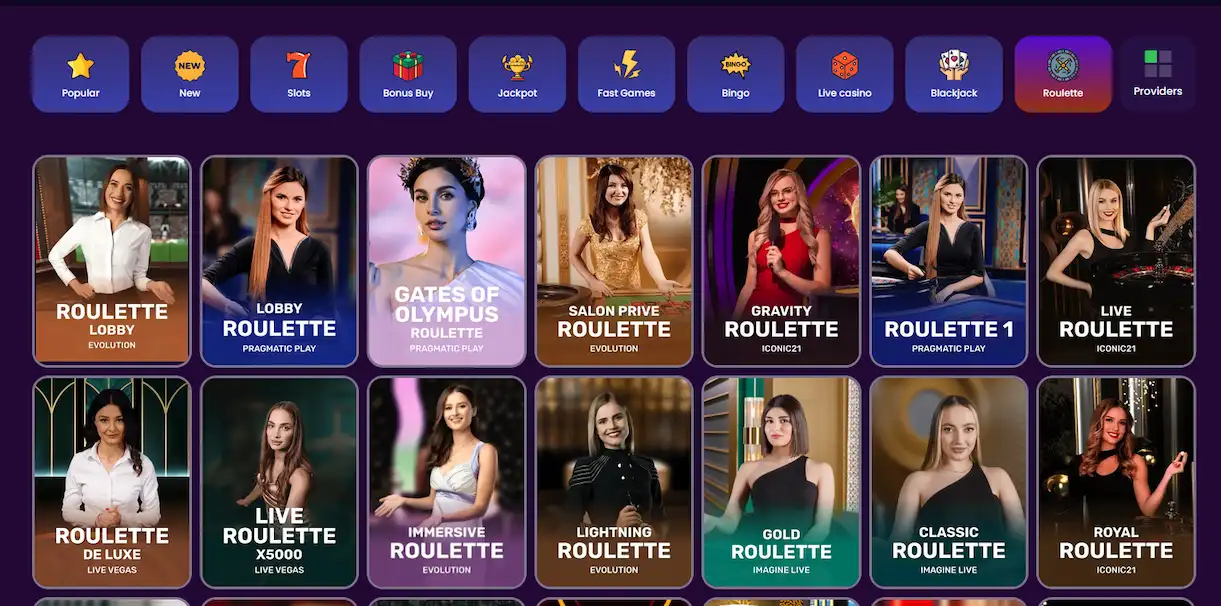 Live-Roulette-Tisch im Spinando Casino